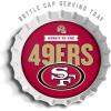 YouTheFan Officially-Licensed NFL Bottlecap Serving Tray – 13” x 13” – Bottle Cap Shaped Tray – 100% Melamine, Dishwasher Safe, BPA Free – Great Fan Gift(San Francisco 49ers)