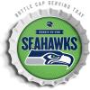 YouTheFan Officially-Licensed NFL Bottlecap Serving Tray – 13” x 13” – Bottle Cap Shaped Tray – 100% Melamine, Dishwasher Safe, BPA Free – Great Fan Gift(Seattle Seahawks)