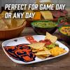 YouTheFan Officially-Licensed NFL Large Party Plate – 10.25” x 10.25” – 100% Melamine, Dishwasher Safe, BPA Free – Fan Gift for Snacks, appetizers and Food(Chicago Bears)