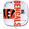 YouTheFan Officially-Licensed NFL Large Party Plate – 10.25” x 10.25” – 100% Melamine, Dishwasher Safe, BPA Free – Fan Gift for Snacks, appetizers and Food(Cincinnati Bengals)