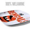 YouTheFan Officially-Licensed NFL Large Party Plate – 10.25” x 10.25” – 100% Melamine, Dishwasher Safe, BPA Free – Fan Gift for Snacks, appetizers and Food(Cincinnati Bengals)