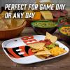 YouTheFan Officially-Licensed NFL Large Party Plate – 10.25” x 10.25” – 100% Melamine, Dishwasher Safe, BPA Free – Fan Gift for Snacks, appetizers and Food(Cincinnati Bengals)