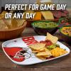 YouTheFan Officially-Licensed NFL Large Party Plate – 10.25” x 10.25” – 100% Melamine, Dishwasher Safe, BPA Free – Fan Gift for Snacks, appetizers and Food(Cleveland Browns)