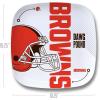 YouTheFan Officially-Licensed NFL Large Party Plate – 10.25” x 10.25” – 100% Melamine, Dishwasher Safe, BPA Free – Fan Gift for Snacks, appetizers and Food(Cleveland Browns)
