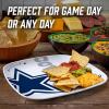 YouTheFan Officially-Licensed NFL Large Party Plate – 10.25” x 10.25” – 100% Melamine, Dishwasher Safe, BPA Free – Fan Gift for Snacks, appetizers and Food(Dallas Cowboys)