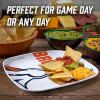 YouTheFan Officially-Licensed NFL Large Party Plate – 10.25” x 10.25” – 100% Melamine, Dishwasher Safe, BPA Free – Fan Gift for Snacks, appetizers and Food(Denver Broncos)