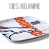 YouTheFan Officially-Licensed NFL Large Party Plate – 10.25” x 10.25” – 100% Melamine, Dishwasher Safe, BPA Free – Fan Gift for Snacks, appetizers and Food(Denver Broncos)
