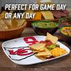 YouTheFan Officially-Licensed NFL Large Party Plate – 10.25” x 10.25” – 100% Melamine, Dishwasher Safe, BPA Free – Fan Gift for Snacks, appetizers and Food(Kansas City Chiefs)