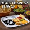 YouTheFan Officially-Licensed NFL Large Party Plate – 10.25” x 10.25” – 100% Melamine, Dishwasher Safe, BPA Free – Fan Gift for Snacks, appetizers and Food(Las Vegas Raiders)