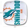 YouTheFan Officially-Licensed NFL Large Party Plate – 10.25” x 10.25” – 100% Melamine, Dishwasher Safe, BPA Free – Fan Gift for Snacks, appetizers and Food(Miami Dolphins)