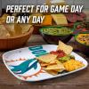 YouTheFan Officially-Licensed NFL Large Party Plate – 10.25” x 10.25” – 100% Melamine, Dishwasher Safe, BPA Free – Fan Gift for Snacks, appetizers and Food(Miami Dolphins)