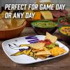 YouTheFan Officially-Licensed NFL Large Party Plate – 10.25” x 10.25” – 100% Melamine, Dishwasher Safe, BPA Free – Fan Gift for Snacks, appetizers and Food(Minnesota Vikings)