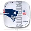 YouTheFan Officially-Licensed NFL Large Party Plate – 10.25” x 10.25” – 100% Melamine, Dishwasher Safe, BPA Free – Fan Gift for Snacks, appetizers and Food(New England Patriots)