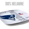 YouTheFan Officially-Licensed NFL Large Party Plate – 10.25” x 10.25” – 100% Melamine, Dishwasher Safe, BPA Free – Fan Gift for Snacks, appetizers and Food(New England Patriots)