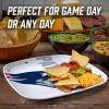 YouTheFan Officially-Licensed NFL Large Party Plate – 10.25” x 10.25” – 100% Melamine, Dishwasher Safe, BPA Free – Fan Gift for Snacks, appetizers and Food(New England Patriots)