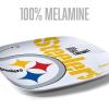 YouTheFan Officially-Licensed NFL Large Party Plate – 10.25” x 10.25” – 100% Melamine, Dishwasher Safe, BPA Free – Fan Gift for Snacks, appetizers and Food(Pittsburgh Steelers)