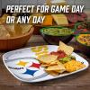 YouTheFan Officially-Licensed NFL Large Party Plate – 10.25” x 10.25” – 100% Melamine, Dishwasher Safe, BPA Free – Fan Gift for Snacks, appetizers and Food(Pittsburgh Steelers)