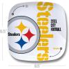 YouTheFan Officially-Licensed NFL Large Party Plate – 10.25” x 10.25” – 100% Melamine, Dishwasher Safe, BPA Free – Fan Gift for Snacks, appetizers and Food(Pittsburgh Steelers)