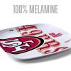 YouTheFan Officially-Licensed NFL Large Party Plate – 10.25” x 10.25” – 100% Melamine, Dishwasher Safe, BPA Free – Fan Gift for Snacks, appetizers and Food(San Francisco 49ers)