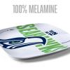 YouTheFan Officially-Licensed NFL Large Party Plate – 10.25” x 10.25” – 100% Melamine, Dishwasher Safe, BPA Free – Fan Gift for Snacks, appetizers and Food(Seattle Seahawks)