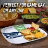 YouTheFan Officially-Licensed NFL Large Party Plate – 10.25” x 10.25” – 100% Melamine, Dishwasher Safe, BPA Free – Fan Gift for Snacks, appetizers and Food(Seattle Seahawks)