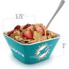 YouTheFan Officially-licensed NFL Small Snack Bowl – 100% Melamine, dishwasher safe, BPA free – Fan gift for snacks, appetizers and other small bites(Miami Dolphins)