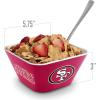 YouTheFan Officially-licensed NFL Small Snack Bowl – 100% Melamine, dishwasher safe, BPA free – Fan gift for snacks, appetizers and other small bites(San Francisco 49ers)