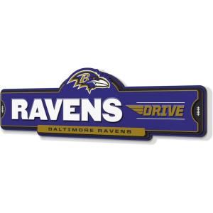 YouTheFan NFL 3D Street Sign, precision-crafted, ready-to-hang wall art, officially licensed and stylish addition for the ultimate team fan(Baltimore Ravens)