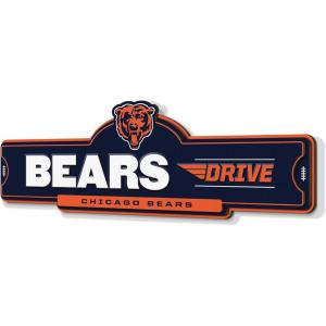 YouTheFan NFL 3D Street Sign, precision-crafted, ready-to-hang wall art, officially licensed and stylish addition for the ultimate team fan(Chicago Bears)