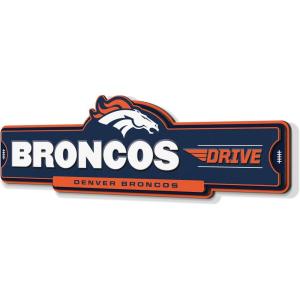 YouTheFan NFL 3D Street Sign, precision-crafted, ready-to-hang wall art, officially licensed and stylish addition for the ultimate team fan(Denver Broncos)