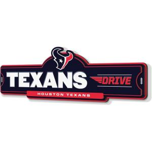 YouTheFan NFL 3D Street Sign, precision-crafted, ready-to-hang wall art, officially licensed and stylish addition for the ultimate team fan(Houston Texans)