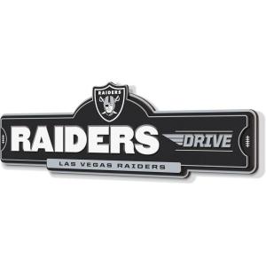 YouTheFan NFL 3D Street Sign, precision-crafted, ready-to-hang wall art, officially licensed and stylish addition for the ultimate team fan(Las Vegas Raiders)