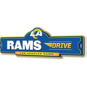 YouTheFan NFL 3D Street Sign, precision-crafted, ready-to-hang wall art, officially licensed and stylish addition for the ultimate team fan(Los Angeles Rams)