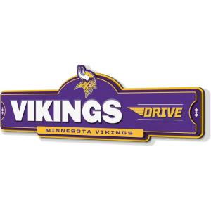 YouTheFan NFL 3D Street Sign, precision-crafted, ready-to-hang wall art, officially licensed and stylish addition for the ultimate team fan(Minnesota Vikings)