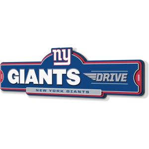 YouTheFan NFL 3D Street Sign, precision-crafted, ready-to-hang wall art, officially licensed and stylish addition for the ultimate team fan(New York Giants)