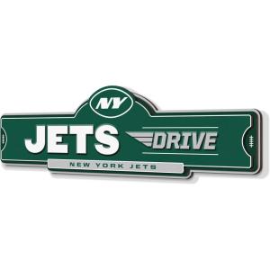 YouTheFan NFL 3D Street Sign, precision-crafted, ready-to-hang wall art, officially licensed and stylish addition for the ultimate team fan(New York Jets)
