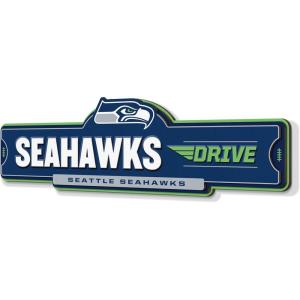YouTheFan NFL 3D Street Sign, precision-crafted, ready-to-hang wall art, officially licensed and stylish addition for the ultimate team fan(Seattle Seahawks)
