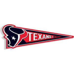 YouTheFan NFL 3D Wall Pennant, precision-crafted, unique shape made of multiple layers, ready-to-hang, officially licensed and stylish addition for ultimate team fan(Houston Texans)
