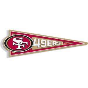 YouTheFan NFL 3D Wall Pennant, precision-crafted, unique shape made of multiple layers, ready-to-hang, officially licensed and stylish addition for ultimate team fan(San Francisco 49ers)