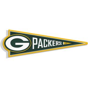 YouTheFan NFL 3D Wall Pennant, precision-crafted, unique shape made of multiple layers, ready-to-hang, officially licensed and stylish addition for ultimate team fan(Green Bay Packers)
