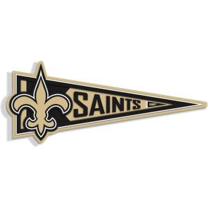 YouTheFan NFL 3D Wall Pennant, precision-crafted, unique shape made of multiple layers, ready-to-hang, officially licensed and stylish addition for ultimate team fan(New Orleans Saints)