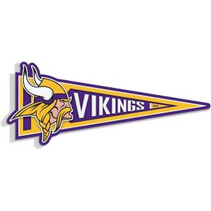 YouTheFan NFL 3D Wall Pennant, precision-crafted, unique shape made of multiple layers, ready-to-hang, officially licensed and stylish addition for ultimate team fan(Minnesota Vikings)