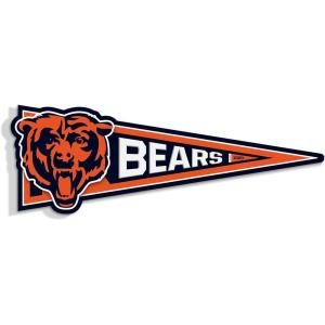 YouTheFan NFL 3D Wall Pennant, precision-crafted, unique shape made of multiple layers, ready-to-hang, officially licensed and stylish addition for ultimate team fan(Chicago Bears)