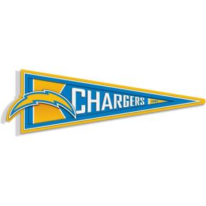 YouTheFan NFL 3D Wall Pennant, precision-crafted, unique shape made of multiple layers, ready-to-hang, officially licensed and stylish addition for ultimate team fan(Los Angeles Chargers)
