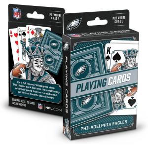 YouTheFan NFL Officially-Licensed Playing Cards – Original Artwork on All face Cards and Jokers – Team’s Official Colors – Quality Linen Texture – Designed in The USA(Philadelphia Eagles)