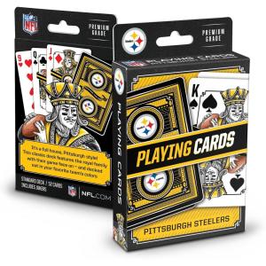 YouTheFan NFL Officially-Licensed Playing Cards – Original Artwork on All face Cards and Jokers – Team’s Official Colors – Quality Linen Texture – Designed in The USA(Pittsburgh Steelers)
