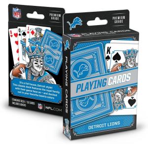 YouTheFan NFL Officially-Licensed Playing Cards – Original Artwork on All face Cards and Jokers – Team’s Official Colors – Quality Linen Texture – Designed in The USA(Detroit Lions)