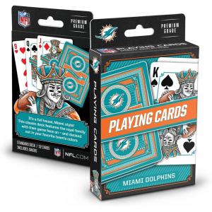 YouTheFan NFL Officially-Licensed Playing Cards – Original Artwork on All face Cards and Jokers – Team’s Official Colors – Quality Linen Texture – Designed in The USA(Miami Dolphins)