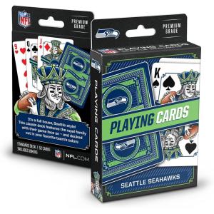 YouTheFan NFL Officially-Licensed Playing Cards – Original Artwork on All face Cards and Jokers – Team’s Official Colors – Quality Linen Texture – Designed in The USA(Seattle Seahawks)