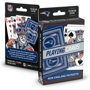 YouTheFan NFL Officially-Licensed Playing Cards – Original Artwork on All face Cards and Jokers – Team’s Official Colors – Quality Linen Texture – Designed in The USA(New England Patriots)